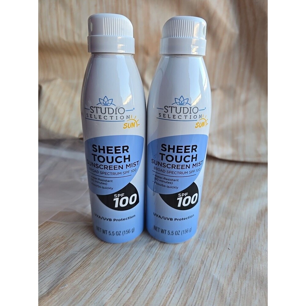 SPF 100 Sunscreen Spray 2 Cans 5.5 oz each Mist Sheer Touch Water Resist…